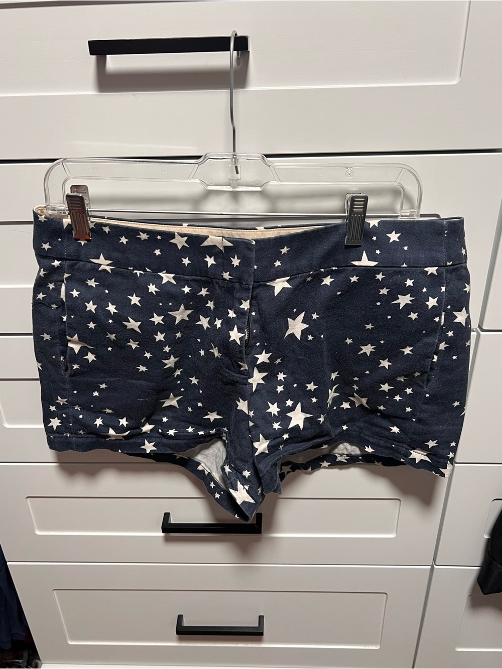 Women's Navy Star Print Shorts